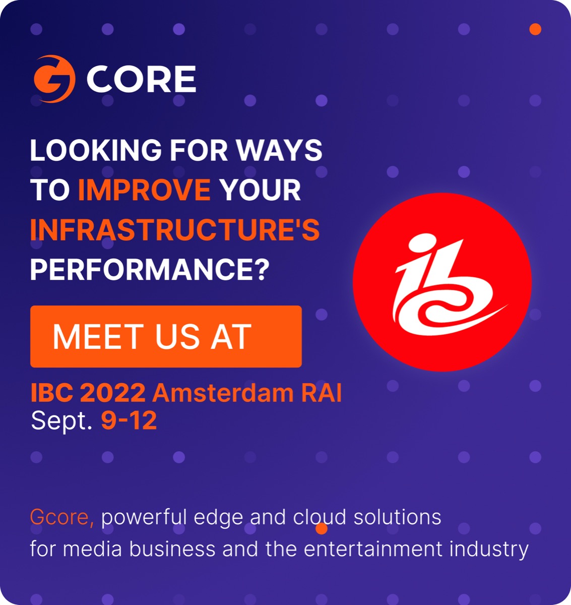 G-Core × IBC 2022 — анонс стенда